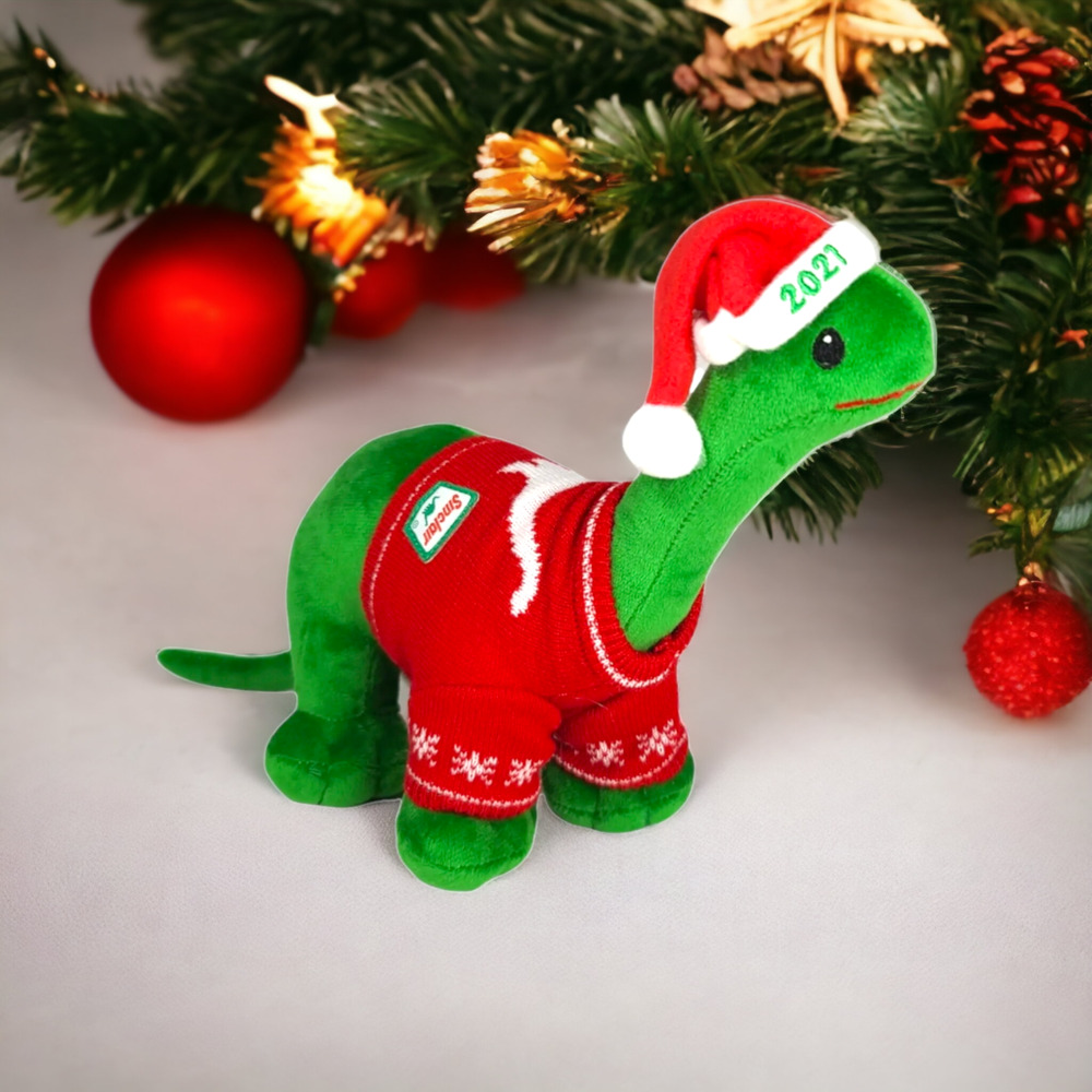 Sinclair Gas & Oil Christmas Plush 2021 Dino Ugly Sweater NEW Stuffed Animal